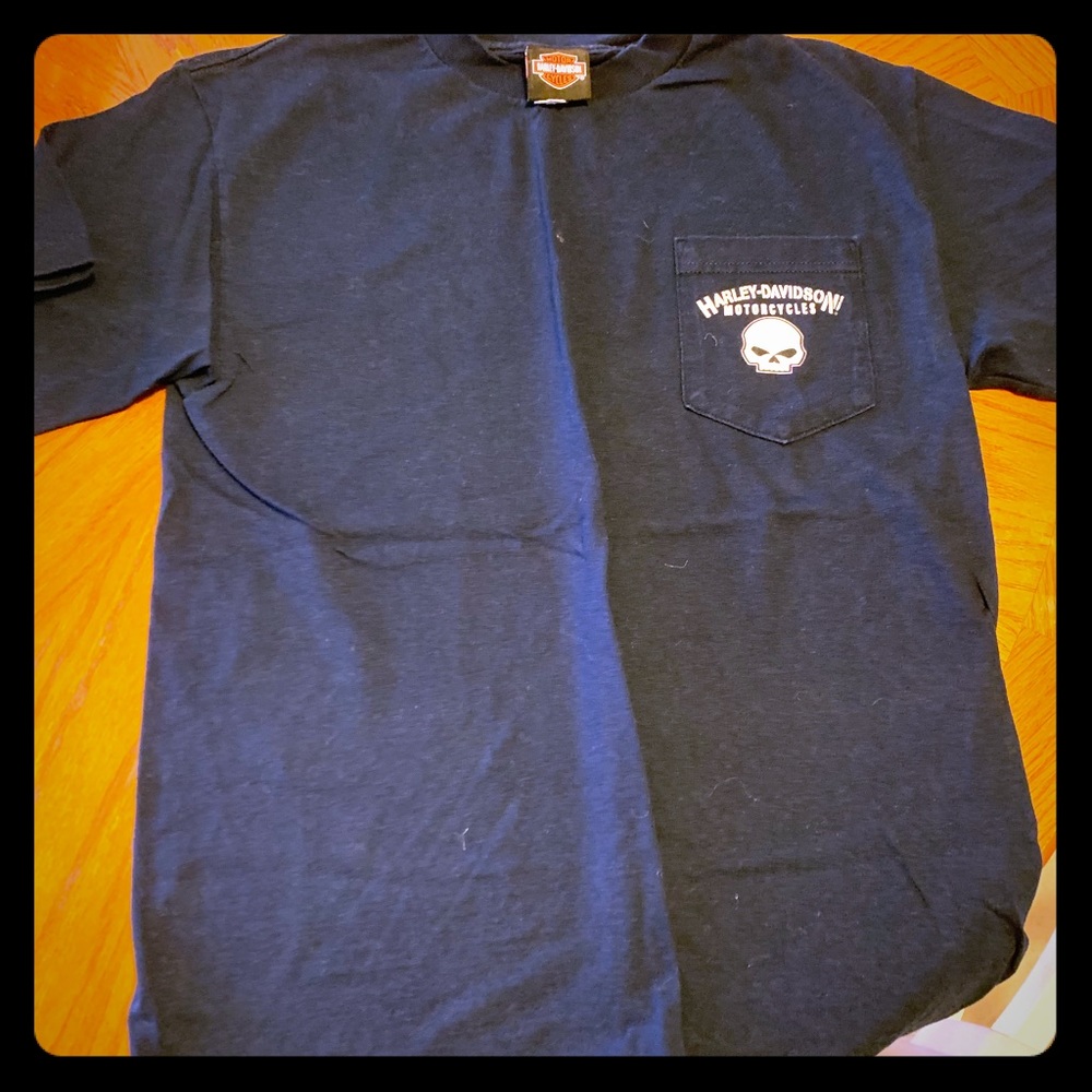 Navy Blue Harley Davidson T Shirt